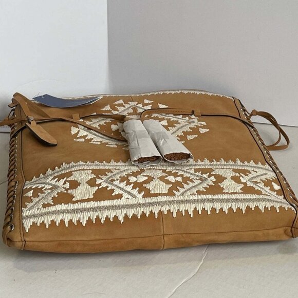 Rebecca Minkoff Boho Drawstring Leather Crossbody Bag Brown Aztec Slim - Picture 7 of 13